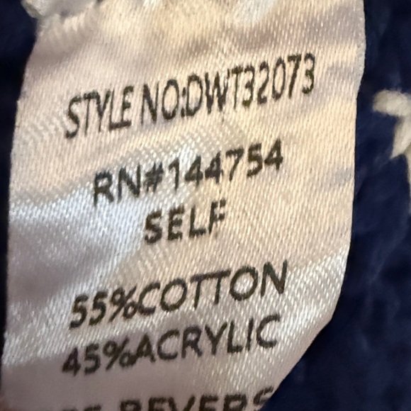 DAVI & DANI Cable Navy Knit Vest with White Trim​ - Picture 9 of 10